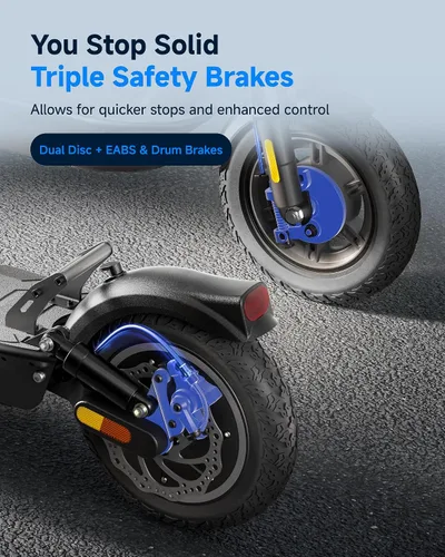 Vista 6 de ECOROAD Scooter eléctrico para adultos, motor de 750 W y 25 MPH y 30-35 millas de largo alcance, neumáticos de 8.5 y 10 pulgadas con doble