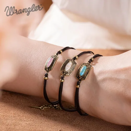 Vista 6 de Montana West Wangler - Pulsera de cadena de piedra natural occidental para mujer, joyería delicada