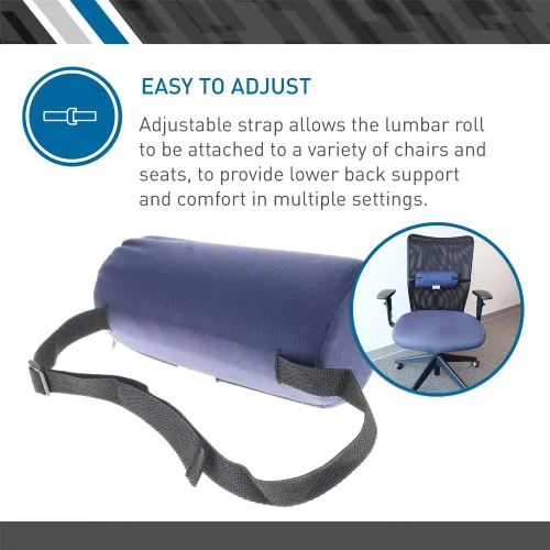Vista 2 de Body Sport BodyMed - Cojín de apoyo lumbar, firme, negro, soporte de espalda baja para mayor comodidad, ideal para usar en casa, en la oficina