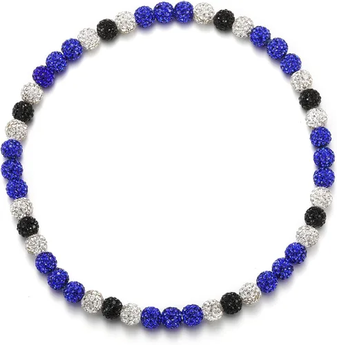 Vista 14 de Collar de Cadena de Béisbol con Perlas para Hombres, Regalos de Collar de Béisbol de la Colección Bling Ice para Niños, Collar de Accesorios