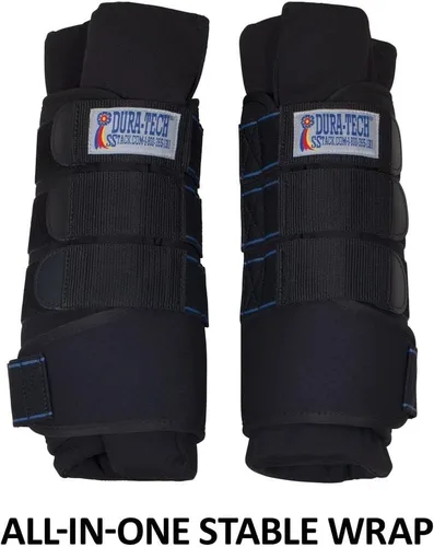 Vista 2 de Dura-Tech Quick Dry Memory Foam Stable Wraps for Horses Complete Horse Leg Support Enhanced Comfort & Protection Tekno-Dri Lining Easy