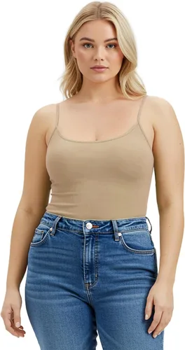 Vista 182 de Emmalise Camisola larga casual básica para mujer, con tirantes ajustables, top en capas
