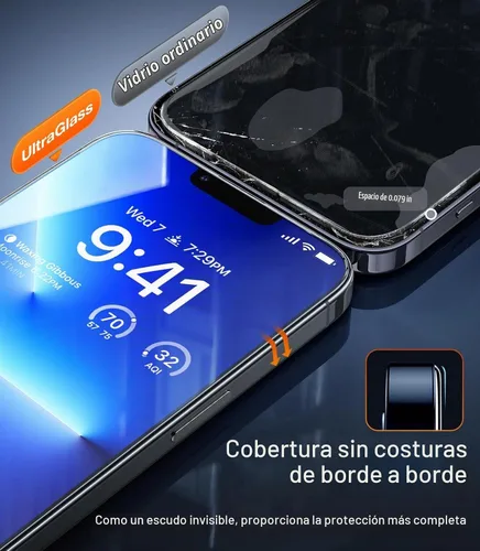 Vista 6 de UltraGlass TOP 9H+ - Vidrio 9H+ para protector de pantalla iPhone 11/XR, grado militar a prueba de roturas y duradero, protector de pantalla