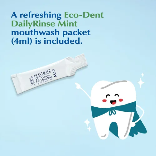 Vista 3 de Eco-Dent Enjuague bucal sin alcohol, menta - Ultimate Essential MouthCare, enjuague bucal para adultos, enjuague bucal de bicarbonato de sodio
