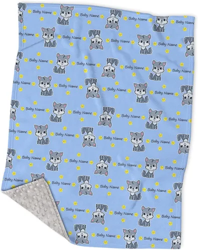 Vista 13 de Mantas náuticas personalizadas de color azul marino para niños y niños, mantas de Minky suaves personalizadas con nombre, manta de felpa suave