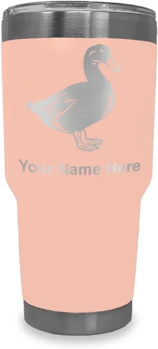 Vista 21 de LaserGram Vaso aislado al vacío de 20 onzas, pato, grabado personalizado incluido (negro) Engraved Gift for Duck Hunters, Vacuum Insulated