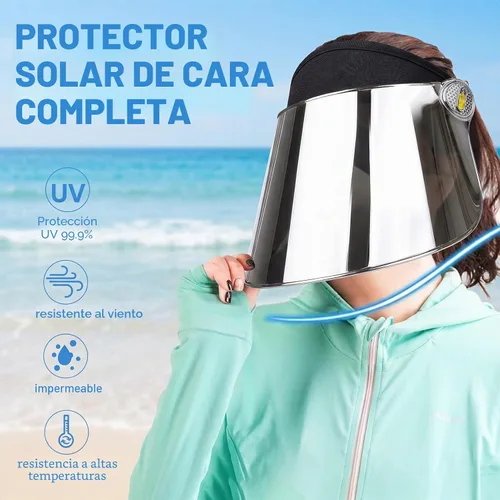 Vista 4 de WAYCOM Gorra para el sol, sombrero con visera – Sombrero de protección UV – Sombrero premium UPF 50+ para senderismo, golf, tenis, exteriores Negro