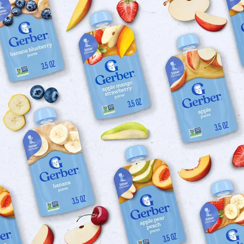 Vista 9 de Gerber Bolsas de comida para bebés, niños pequeños a partir de 12 meses, paquete variado de frutas surtidas, 3.5 onzas (juego de 18)