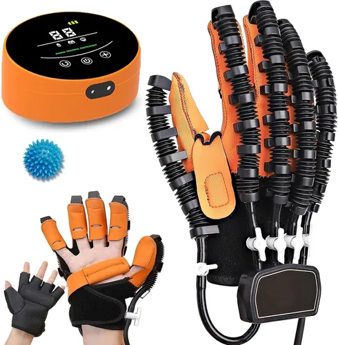 Vista 8 de Guantes de robot de rehabilitación de manos, equipo de entrenamiento de recuperación de hemiplejia, enderezamiento de dedos para recuperación