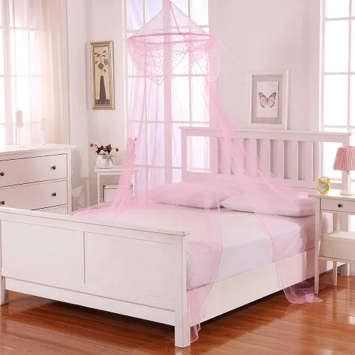 Vista 2 de Cotton Loft Raisinette - Toldo de cama plegable para niños, tamaño único, color rosa