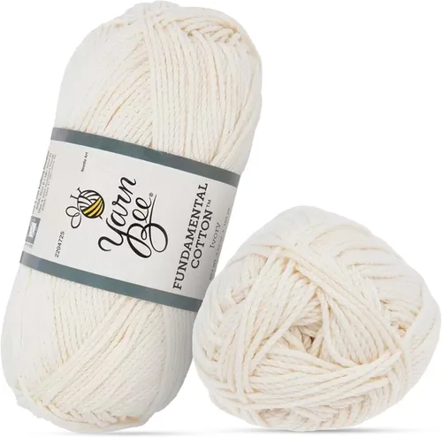 Vista 27 de Hilo Bee 4 - Mediano – Rollo Suave – 164 Yardas de Hilo de Algodón Mercerizado para Tejer Mantas, Sombreros y Más – Suministros para Artesanías