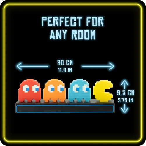 Vista 6 de Pac Man and Ghosts Light, lámpara de figura coleccionable Pac Man