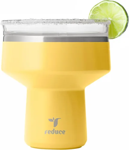 Vista 19 de Reduce Saltini - Vaso de cóctel de 16 onzas, vaso aislado de margarita con tapa, mantiene las bebidas frías durante 10 horas, alternativa al vaso