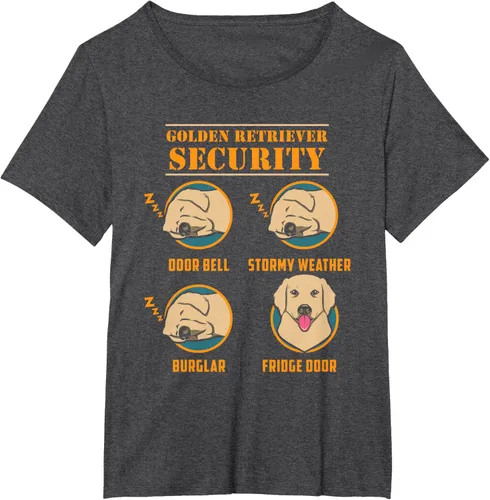 Vista 32 de Camisa Golden Retriever de seguridad Golden Retriever para perro divertido, Negro, S