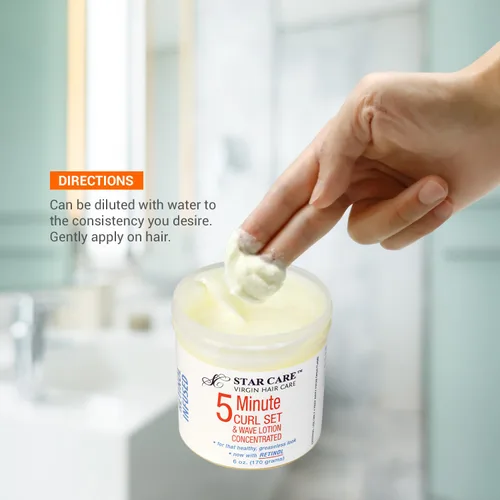 Vista 4 de Set de rizos de 5 minutos y loción ondulada concentrada con retinol, añade brillo, repara e hidrata, ideal para postizos, trenzas y permanentes, 6