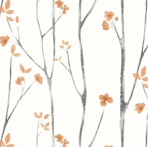 Vista 19 de Timeet - Papel pintado floral blanco y rosa, papel de pared moderno, papel de contacto para despegar y pegar, autoadhesivo, extraíble