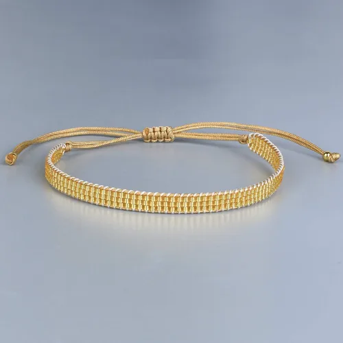 Vista 3 de KELITCH Pulseras de la amistad Miyuki con cuentas de semillas hechas a mano con hilo de la amistad