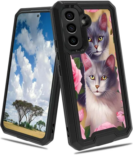 Vista 90 de Funda para Samsung S23 FE Funda Galaxy S23 FE 2 en 1 PC duro de doble capa TPU suave a prueba de golpes Funda protectora para Samsung Galaxy S23 FE