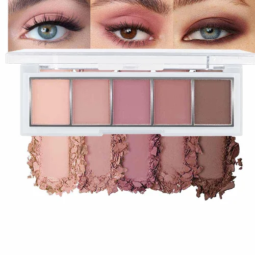 Vista 10 de evpct Paleta de sombra de ojos con purpurina dorada champán, color nude dorado rosa brillante crema brillante paleta de sombra de ojos iluminadora
