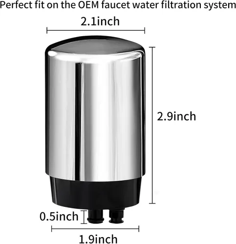 Vista 5 de Paquete de 3 cartuchos de filtros para grifos (FR-200, FF-100), repuesto para filtro de grifo Brita®, filtro de agua compatible con sistemas