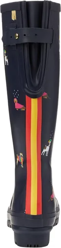 Vista 3 de Joules Welly Print - Perro arcoíris azul marino 6 B (M), Navy Rainbow Dog, 6