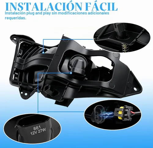 Vista 8 de Luces antiniebla adecuadas para 2007-2010 Hyundai Elantra/Avante, lámparas de conducción para parachoques, luces antiniebla, lado del conductor
