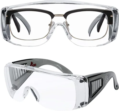 Vista 7 de UNCO - Gafas de seguridad sobre gafas, gafas protectoras, antiniebla, para trabajo, gafas de seguridad sobre gafas