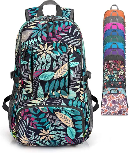 Vista 18 de G4Free - Mochila para senderismo ligera y plegable de 40L, mochila de viaje impermeable para el día a día Water-Resistant Polyamide