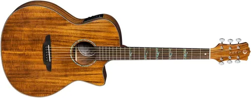 Vista 7 de Luna High Tide Grand Concert Cutaway Guitarra Acústica/Eléctrica, KOA