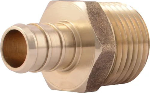 Vista 9 de SharkBite Adaptador Macho MNPT de Engaste de 1 Pulgada, Accesorio de Plomería de Latón, Tubería PEX, Cobre, UC140LFA