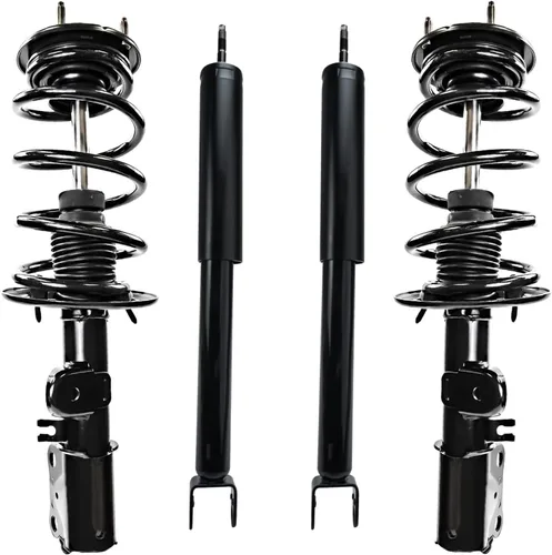 Vista 98 de Detroit Axle - Kit de amortiguadores de 4 puntales para Ford Escape 14-19, 2 puntales delanteros con resorte helicoidal 2 amortiguadores traseros