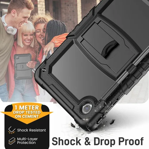 Vista 5 de HXCASEAC Funda para Lenovo Idea Tab 11, Tab M11/K11 (TB336FU/TB330FU), diseño a prueba de golpes, protector de pantalla, soporte integrado, soporte