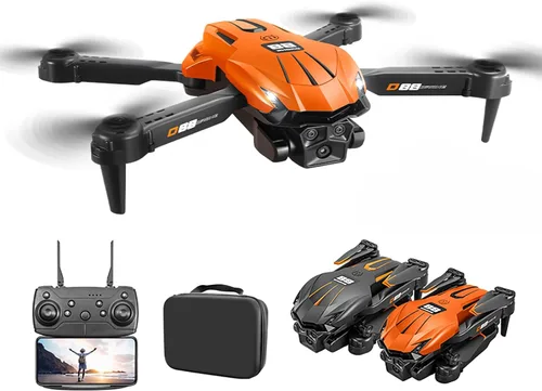 Vista 2 de D88 Drone with Dual Camera, Optical Flow Hovering, Altitude Hold, Beginner-Friendly RC Quadcopter for Aerial Photography, 2 Batteries Included