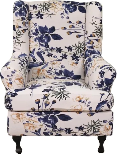 Vista 52 de CRFATOP 2 fundas elásticas para silla con respaldo de alas de mariposa, fundas de tela de elastano con respaldo de ala, fundas para sillón con parte