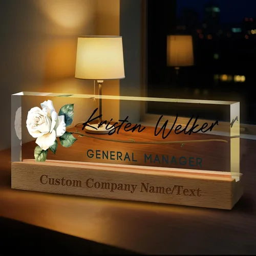 Vista 37 de Regalos personalizados para el día del jefe para hombres y mujeres, placa de nombre personalizada para escritorio, regalos personalizados