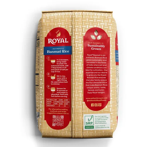 Vista 4 de Royal Auténtico arroz basmati blanco de grano largo - (paquete de 2) 2