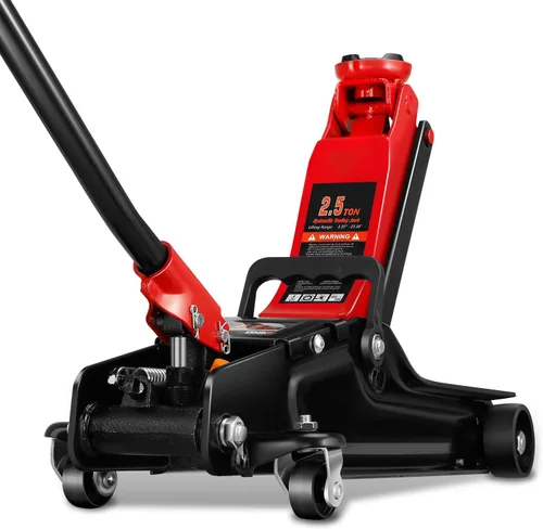 Vista 19 de Auto Dynasty Gato de piso de perfil bajo de 3 toneladas, gato hidráulico de acero resistente para automóvil con bomba de elevación rápida de Negro