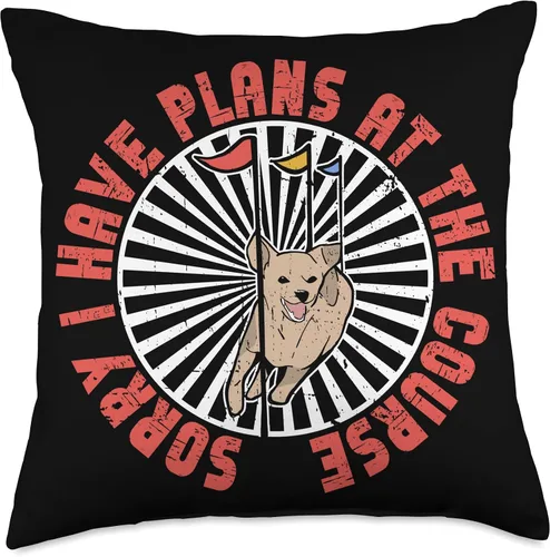 Vista 4 de Dog Sport & Dog Agility Parcours Designs Design for Dog Agility Training Throw Pillow, 16x16, Multicolor
