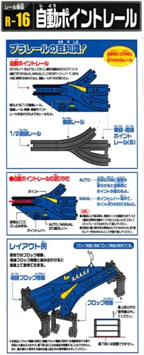 Vista 6 de Takara Tomy HO Scale - Pista de tren de plástico mediano con riel medio recto (R-16)