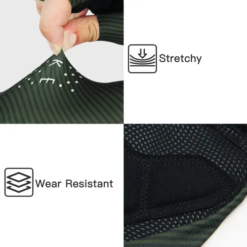 Vista 4 de Souke Sports Guantes de ciclismo para bicicleta de carretera guantes acolchados de medio dedo guantes de ciclismo transpirables que absorben