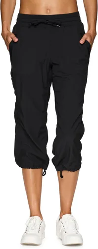 Vista 3 de RBX Active - Pantalón capri de cuerpo ligero y tejido elástico con cordón, moda para la mujer