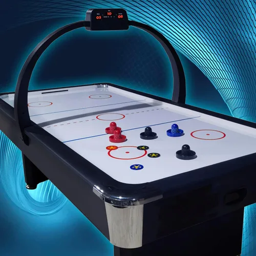 Vista 5 de Empujadores de hockey de aire y discos de hockey de aire, huelguistas antideslizantes y discos dinámicos para juego de mesa de hockey de aire