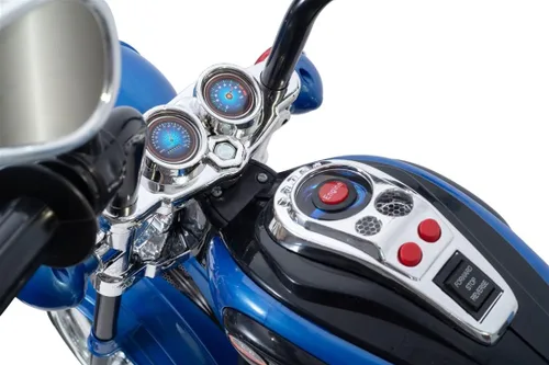 Vista 8 de Freddo Motocicleta de juguete, triciclo de motocicleta de 6 V con luces LED, bocinas hacia adelante/marcha atrás, 2 opciones de velocidad, juguetes