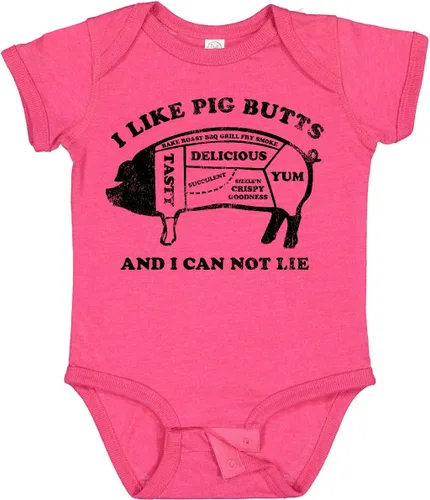 Vista 15 de inktastic Body para bebé I Like Pig Butts Blanco