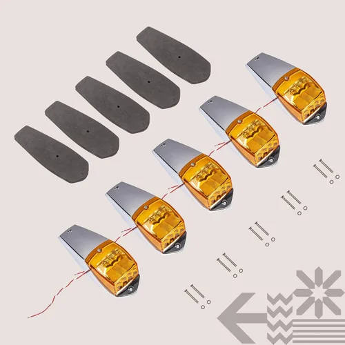 Vista 8 de Kit de luz de marcador LED ámbar TRUE MODS para camión semi [DOT FMVSS 108] [SAE P2PC] [Ajuste universal] [Lente con reflector] [Impermeable] Luces