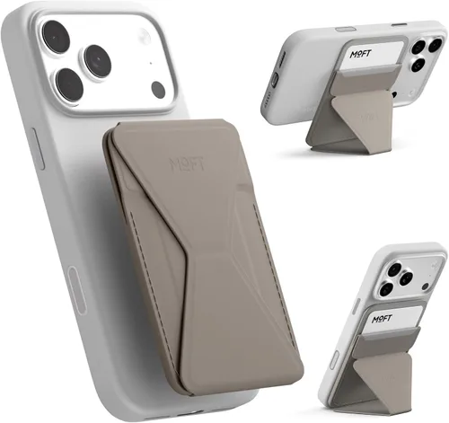 Vista 22 de MOFT Soporte para teléfono y cartera AERA, cartera MagSafe, tarjetero beach blanco