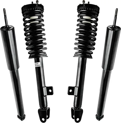 Vista 125 de Detroit Axle - Puntales y Amortiguadores para Chevy Traverse Buick Enclave GMC Acadia Saturn Outlook 2007-2012, 2 puntales delanteros con resorte