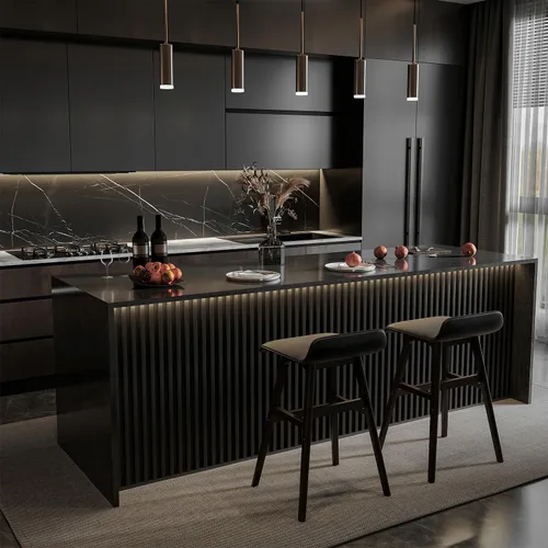 Vista 2 de Yutianli Paquete de 12 paneles de pared de listones 3D WPC para paredes, panel de rejilla de compuesto de plástico y madera con textura de madera