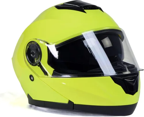 Vista 8 de Milwaukee Helmets MPH9819DOT Breeze - Casco modular de motocicleta verde avanzado con visera desplegable, talla XS
