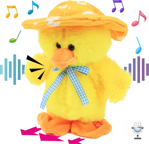 Vista 14 de Hopearl Muñeca negra que habla y canta, repite lo que dices, muñeca negra que camina, juguete animado interactivo, eléctrico, regalo de peluche